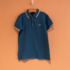 Fred Perry Boys Age 6-7 Years Blue Summer Polo Shirt