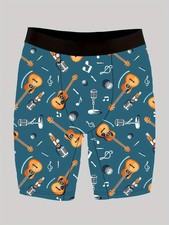 Men's Size M/32 Music Festival Guitar Comfortable Fit Soft Fabric Boxer Briefs
