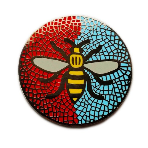 Manchester bee badge - manchester,