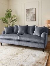 Ginny Fabric 3 Seater Scatter Back Sofa Grey Stylish and Comfortable Living Room