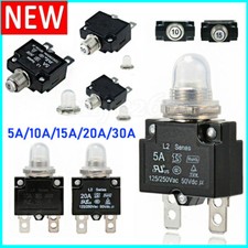 5-30AMP Manual Reset Push Button Switch Thermal Circuit Breaker DC50V AC125/250V