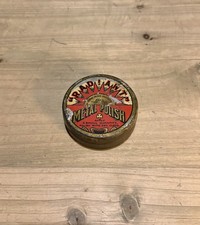 OLD ORIGINAL VINTAGE RADIANT METAL POLISH NEW IRISH INDUSTRY TIN TUB BOX