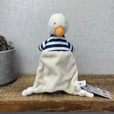 Jellycat Berdita Duck Soother Comfort Blanket - Cream & Navy Baby Duck Comforter