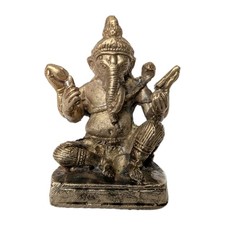 Small Vintage/Aged Brass Lord Ganesha Figurine (Remover of Obstacles)