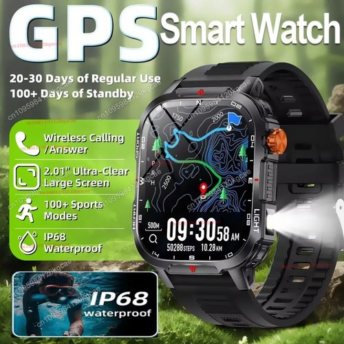 Military gps smart watch men - military,