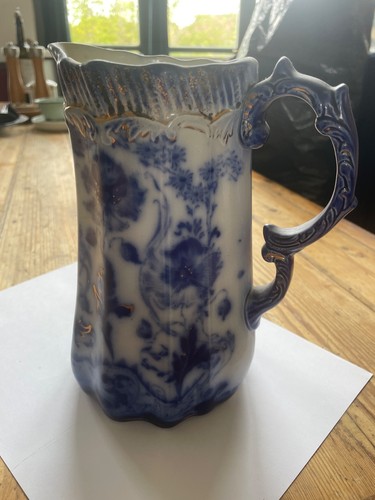 Victorian floral flow blue - flow,