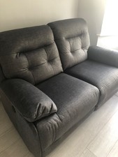 Electric power recliner sofa, fabric 2 seaters, with USB, excellent condition