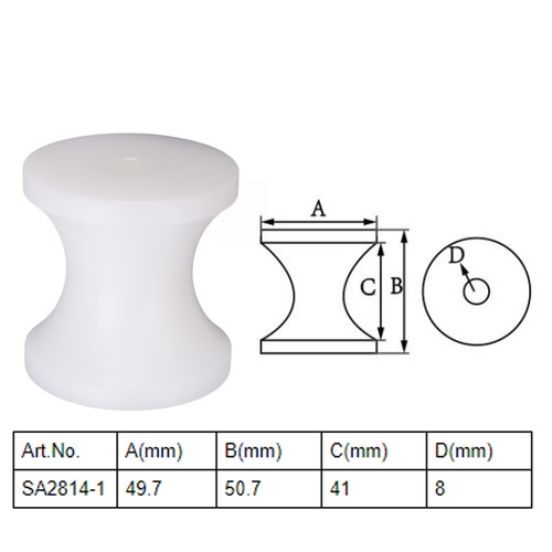 2pcs boat trailer roller - 2pcs, white