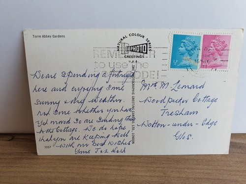 Genealogy postcard mrs m - ,