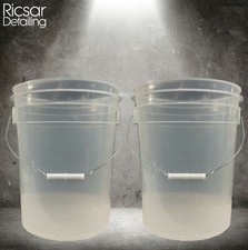 2 x The Ultimate Clear Transparent Car Wash Bucket 20L (5 Gallons) x 2 BUCKETS!