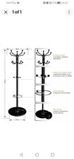  Elegant Coat Rack Black Marble Base Hooks Sturdy Stylish Clothing White Black. 