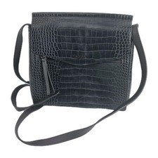 Fiorelli Black Croc Effect Faux Leather Shoulder Bag Crossbody Handbag