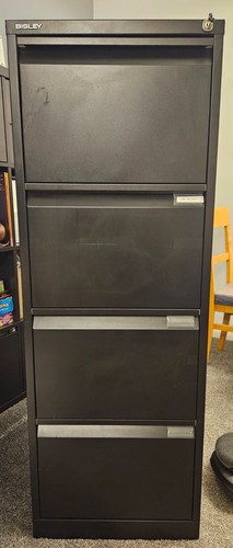 Black bisley filing cabinet - black,