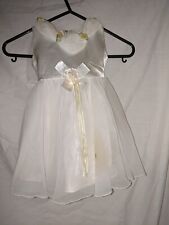 Couche Tot Cream Satin and Net with Yellow Flowers Occasion Dress Size 1