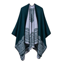 Poncho Cape Blanket Winter Tassels Wrap Shawl Womens Ladies Knitted Open