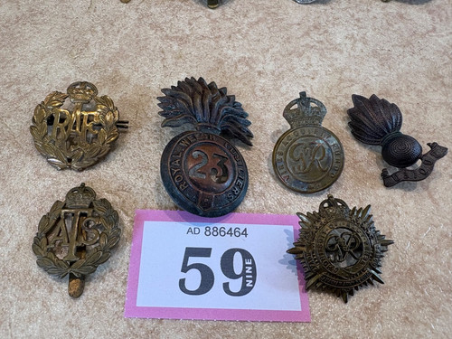 Millitary cap badges mixed - cap, lot