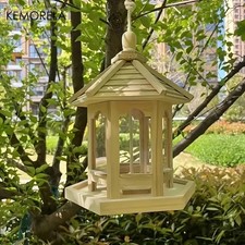 Wooden Bird Feeder House 1PCS