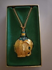 Vintage 1970s Revlon MOON DROPS Rajah’s Elephant Solid Perfume Compact Locket