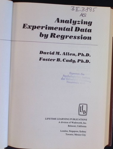 Analyzing experimental data - experimental, by