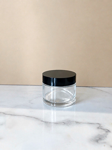 Clear glass jar round - 50,