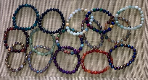 Lot crystal bracelets mm - lot,15,