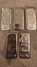 The Royal Mint Silver Bullion Cast Bar 999.9 1kg