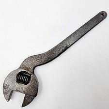GEDORE SWAN NECK CRANKED ADJUSTABLE WRENCH SPANNER 10" VTG PERFECT WORKING ORDER