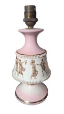Vintage Neoclassical Italian Florentine Lamp Pink And Cream Bellissima!