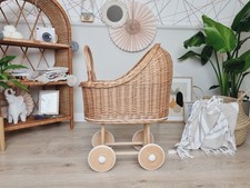 Wicker Doll Cart Natural