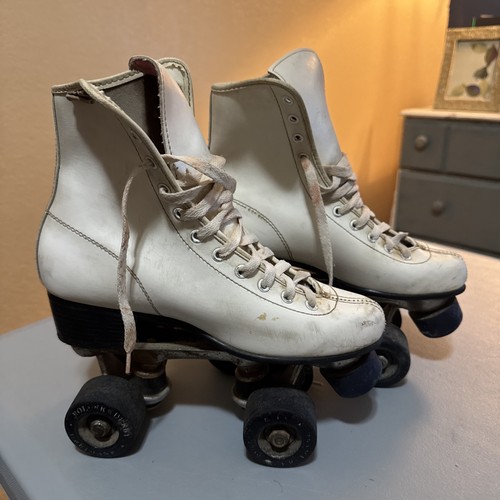 Women white leather roller - white,