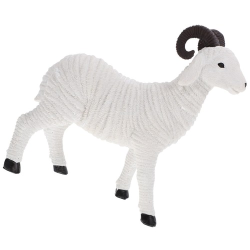 Resin goat sculpture white - goat,