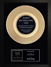 GOLD RECORD DISC AWARD - ANY