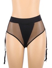 Black Mesh See Through Garter