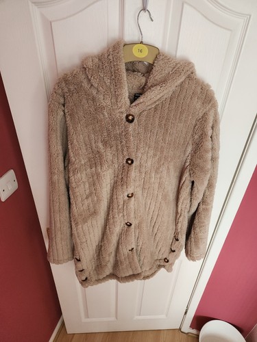 Ladies beige teddy long - beige,