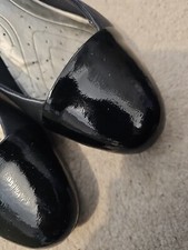 Ladies M&S Footglove Black Wedge Heel Shoes Size 6