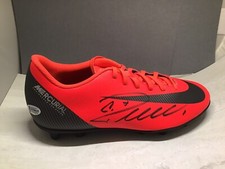 Cristiano Ronaldo Signed Nike Soccer Cleat CR7 Auto Beckett Witnesses COA 1A