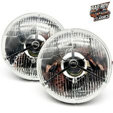 7" P700 BLACK TRIPOD H4 Conversion Halogen Headlamp Headlight Pair CLASSIC CARS