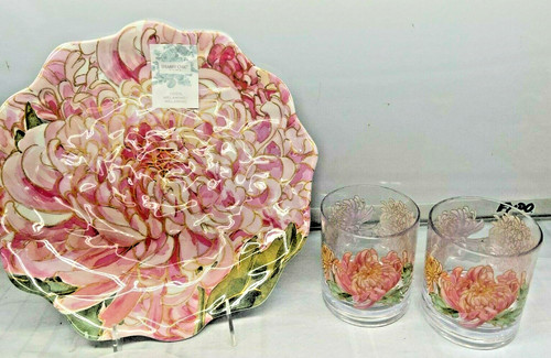 Pcs set dinner plates pink - 4,