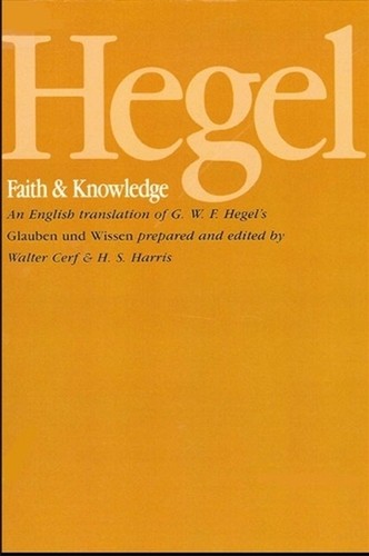 Hegel faith and knowledge - hegel:,