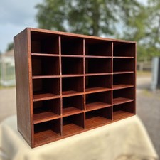 Vintage Pigeonhole Storage Unit Cubby Hole Display Shelf Afromosia Mid-Century