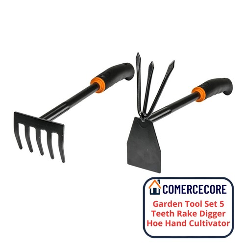 Garden tool set teeth - 5, rake