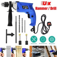 850W HAMMER DRILL 240V HEAVY DUTY CORDED DIY ELECTRIC IMPACT DRILL WITH BIT SET