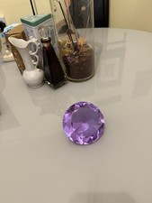 Beautiful Crystal Looks Paper Weight Glossy Tone Glowing Pinkish Changes Colour