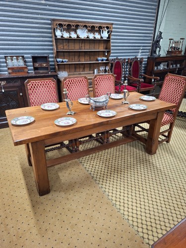 Oak refectory kitchen - refectory, table