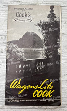 Vintage 1951 Cook's Excursions Programme Guide Wagons Lits Cook Lugano Italy