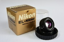 50mm f2.8 El Nikkor + keeper + box