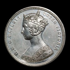 1862 Building of International Exhibition 300k 52mm white Metal by Dowler GB UK