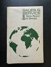 1968 Rolls Royce Bentley Sales Service Handbook UK Europe America Asia Locations