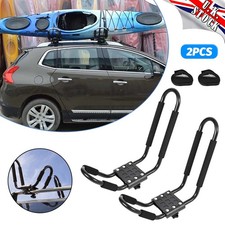 2pcs Car Roof Rack J Bars Bracket Kayaking ＆ Canoeing Carrier Black Anti-rust UK