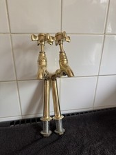 Solid Brass Kitchen Bib Taps original vintage reclaimed 
